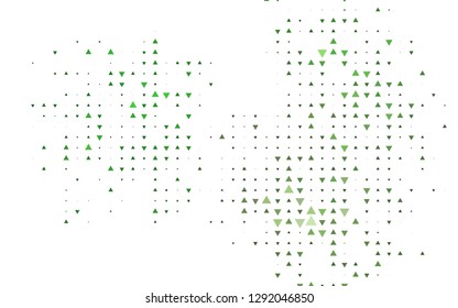 Light Green vector cover in polygonal style. Glitter abstract illustration with triangular shapes. Best design for your ad, poster, banner.