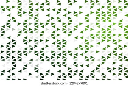 Light Green vector cover in polygonal style. Abstract gradient illustration with triangles. Pattern for busines ad, booklets, leaflets
