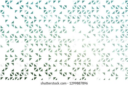 Light Green vector cover in polygonal style. Glitter abstract illustration with triangular shapes. Pattern can be used for websites.