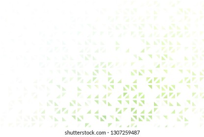 Light Green vector cover in polygonal style. Abstract gradient illustration with triangles. Modern template for your landing page.
