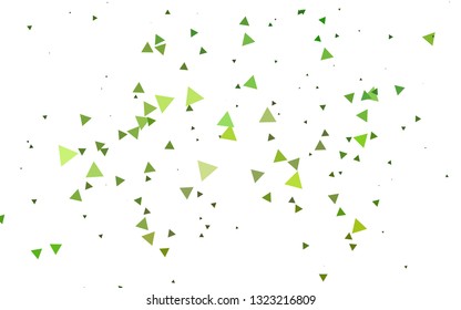 Light Green vector cover in polygonal style. Abstract gradient illustration with triangles. Best design for your ad, poster, banner.