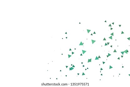 Light Green vector cover in polygonal style. Illustration with set of colorful triangles. Pattern can be used for websites.