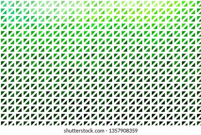 Light Green vector cover in polygonal style. Abstract gradient illustration with triangles. Smart design for your business advert.