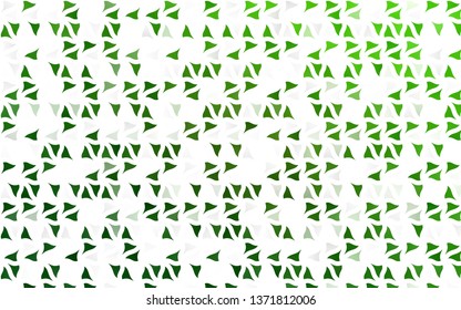 Light Green vector cover in polygonal style. Beautiful illustration with triangles in nature style. Smart design for your business advert.