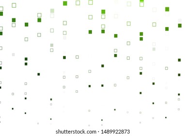 Light Green vector cover with polygonal style. Glitter abstract illustration with rectangular shapes. Background for cell phones.