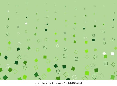 Light Green vector cover with polygonal style. Decorative design in abstract style with rectangles. Pattern for commercials.