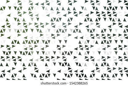 Light Green vector cover in polygonal style. Glitter abstract illustration with triangular shapes. Template for wallpapers.