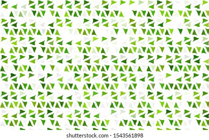 Light Green vector cover in polygonal style. Decorative design in abstract style with triangles. Smart design for your business advert.