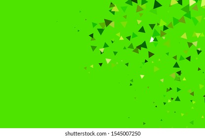 Light Green vector cover in polygonal style. Triangles on abstract background with colorful gradient. Pattern for busines ad, booklets, leaflets