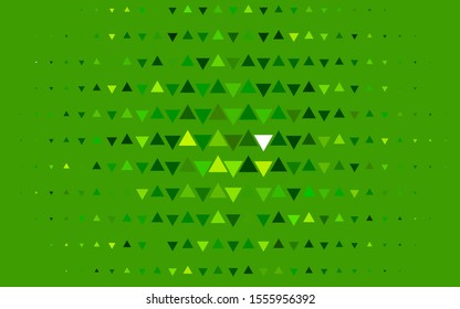 Light Green vector cover in polygonal style. Glitter abstract illustration with triangular shapes. Smart design for your business advert.