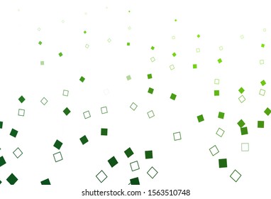 Light Green vector cover with polygonal style. Decorative design in abstract style with rectangles. Pattern for commercials.