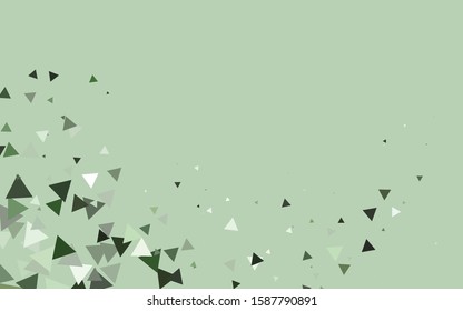 Light Green vector cover in polygonal style. Beautiful illustration with triangles in nature style. Pattern for commercials.