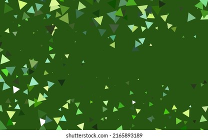 Hellgrüne Vektorgrafik im polygonalen Stil. Dekoratives Design im abstrakten Stil mit Dreiecken. Das beste Design für Ihre Anzeige, Ihr Poster, Ihr Banner.