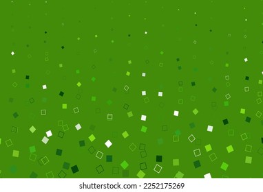 Tapa vectorial verde claro con estilo poligonal. Ilustración abstracta brillante con formas rectangulares. Patrón para sitios web, páginas de inicio.