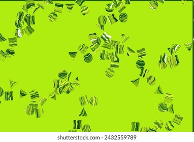 Light Green vector cover in polygonal style with circles. Abstract illustration with colorful dots, lines, cubes. Template for wallpapers.