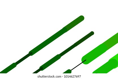 Light Green vector cover with rounded stripes. Capsules on blurred abstract background with gradient. Best design for your ad, poster, banner.