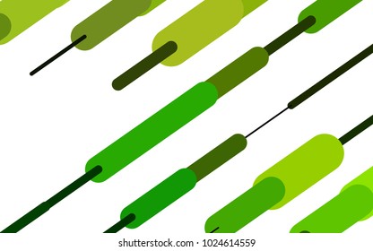 Light Green vector cover with rounded stripes. Shining colored illustration with rounded stripes. The pattern can be used as ads, poster, banner for medicine.