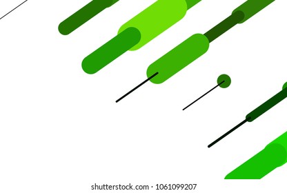Light Green vector cover with rounded stripes. Shining colored illustration with rounded stripes. The pattern can be used for websites.