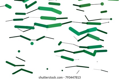 Light Green vector cover with rounded stripes. Blurred decorative design in simple style with lines. The template can be used as a background.