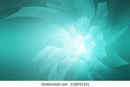 Light Green vector cover with set of hexagons. Illustration with set of colorful hexagons. Pattern for texture of wallpapers.