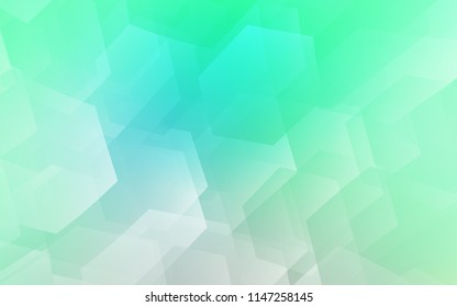 Light Green vector cover with set of hexagons. Abstract illustration with colorful hexagons. Pattern can for your ad, booklets.