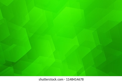 Light Green vector cover with set of hexagons. Abstract illustration with colorful hexagons. Pattern for ads, leaflets.