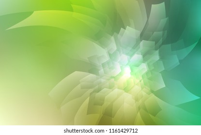Light Green vector cover with set of hexagons. Colorful hexagons on white backdrop. Pattern for texture of wallpapers.