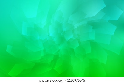 Light Green vector cover with set of hexagons. Abstract illustration with colorful hexagons. Pattern for ads, leaflets.