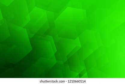 Light Green vector cover with set of hexagons. Illustration with set of colorful hexagons. New design for website's poster, banner.