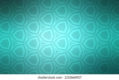 Light Green vector cover with set of hexagons. Design in abstract style with hexagons. Pattern for landing pages.
