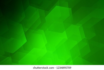 Light Green vector cover with set of hexagons. Colorful hexagons on white backdrop. Pattern for ads, leaflets.