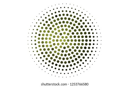 Light Green vector cover with set of hexagons. Glitter abstract illustration in hexagonal style. Beautiful design for your business advert.