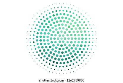 Light Green vector cover with set of hexagons. Colorful hexagons on white backdrop. Pattern can be used for landing pages.