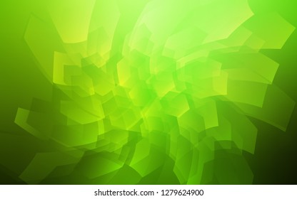 Light Green vector cover with set of hexagons. Design in abstract style with hexagons. New design for website's poster, banner.