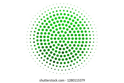Light Green vector cover with set of hexagons. Illustration with set of colorful hexagons. Beautiful design for your business advert.