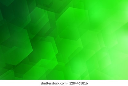 Light Green vector cover with set of hexagons. Colorful hexagons on white backdrop. Pattern for texture of wallpapers.