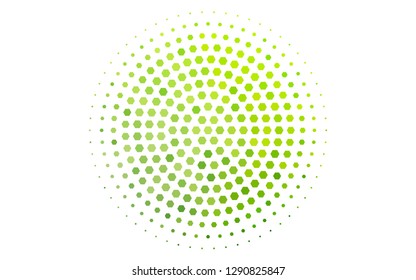 Light Green vector cover with set of hexagons. Glitter abstract illustration in hexagonal style. Pattern for texture of wallpapers.