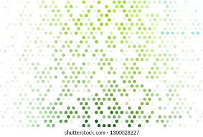 Light Green vector cover with set of hexagons. Illustration with set of colorful hexagons. Pattern can be used for landing pages.
