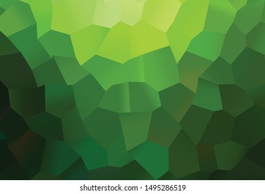 Light Green vector cover with set of hexagons. Abstract illustration with colorful hexagons. Pattern for texture of wallpapers.