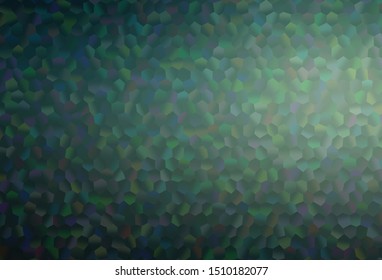 Light Green vector cover with set of hexagons. Design in abstract style with hexagons. Pattern can for your ad, booklets.