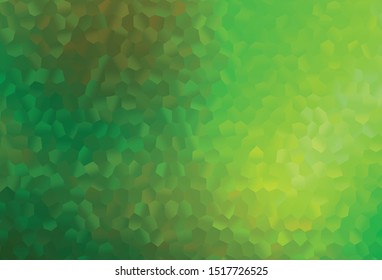 Light Green vector cover with set of hexagons. Glitter abstract illustration in hexagonal style. Pattern can for your ad, booklets.