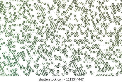 Light Green vector cover with small and big stars. Glitter abstract illustration with colored stars. Best design for your ad, poster, banner.