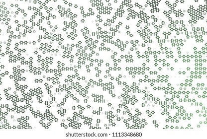 Light Green vector cover with small and big stars. Glitter abstract illustration with colored stars. Smart design for your business advert.