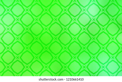 Light Green vector cover with small and big stars. Decorative illustration with stars on abstract template. Pattern for websites, landing pages.