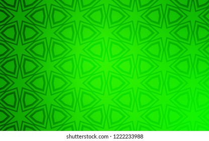 Light Green vector cover with small and big stars. Stars on blurred abstract background with gradient. Smart design for your business advert.