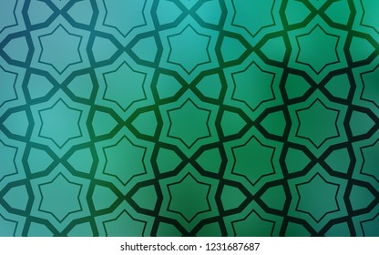 Light Green vector cover with small and big stars. Glitter abstract illustration with colored stars. Pattern for websites, landing pages.