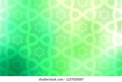 Light Green vector cover with small and big stars. Stars on blurred abstract background with gradient. Pattern for wrapping gifts.