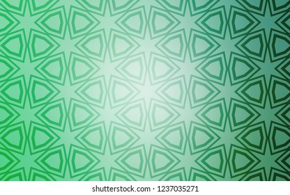 Light Green vector cover with small and big stars. Stars on blurred abstract background with gradient. Best design for your ad, poster, banner.