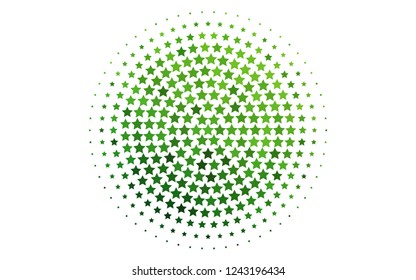Light Green vector cover with small and big stars. Shining colored illustration with stars. The pattern can be used for new year ad, booklets.