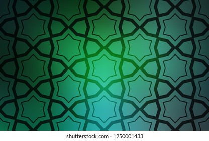 Light Green vector cover with small and big stars. Stars on blurred abstract background with gradient. Pattern for websites, landing pages.